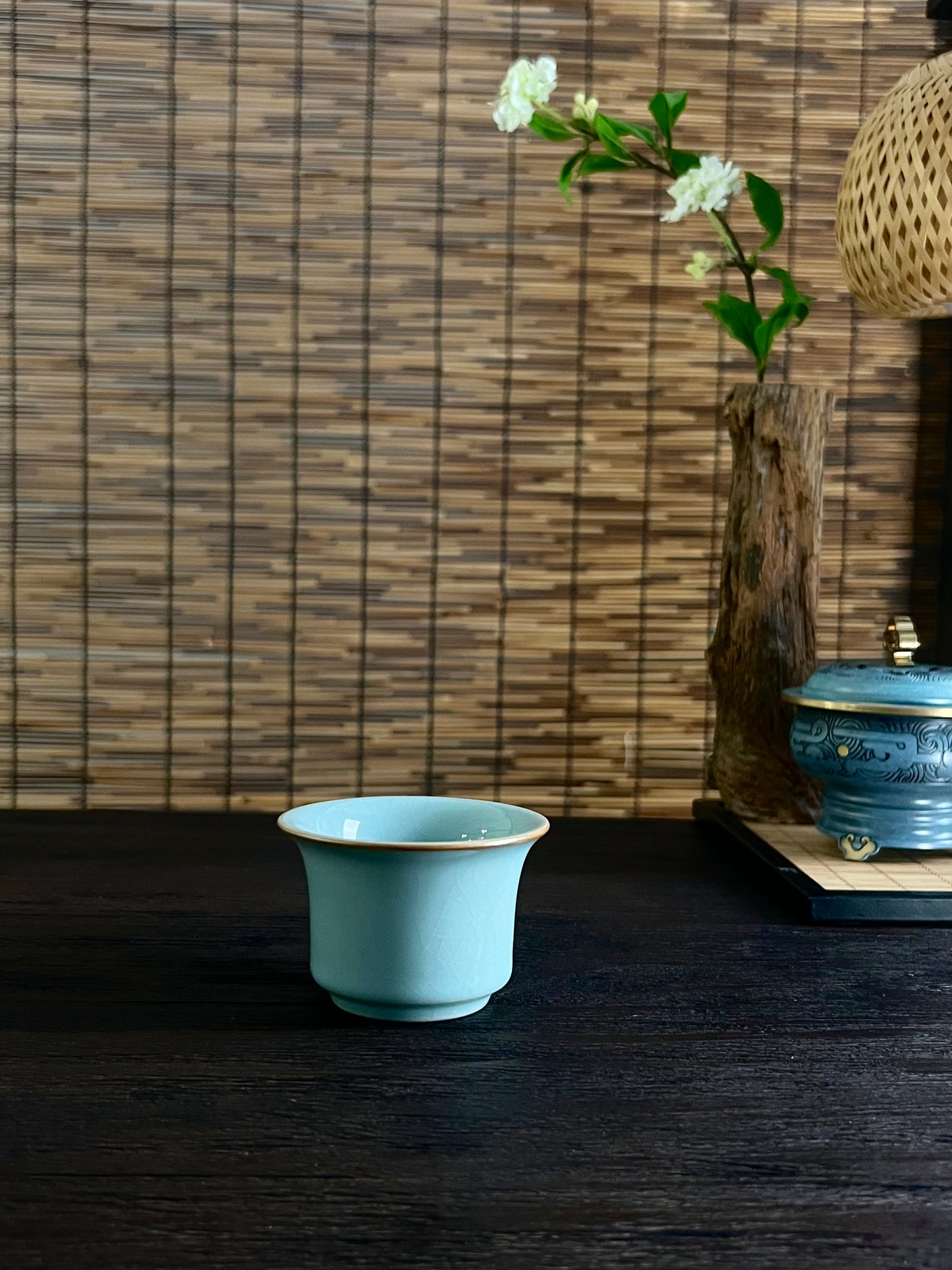 Ru Ware Hoof-shape Teacup Underglaz Cracking Ru Kiln Teaware