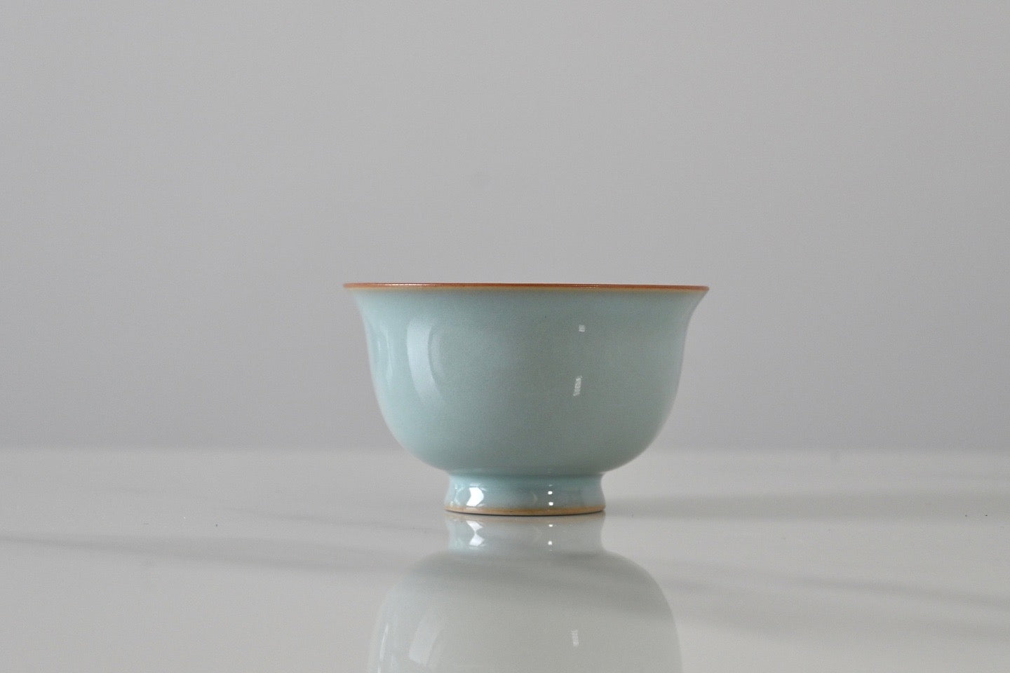 Handcrafted Ru Kiln High-end Tea Cup Sky-blue Size S 60ML