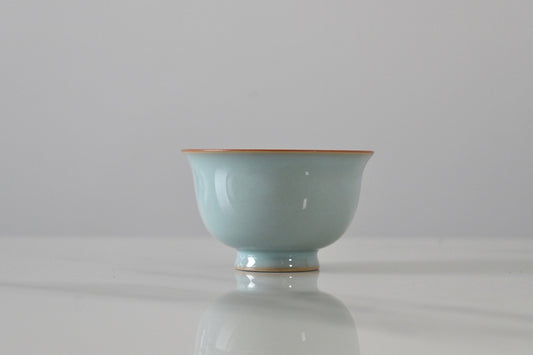Handcrafted Ru Kiln High-end Tea Cup Sky-blue Size S 60ML