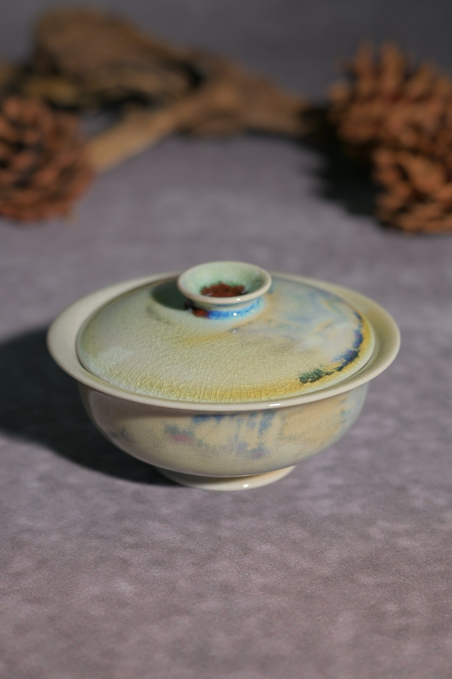 Unique Piece Wood-Fired "Flat Ingot" Gaiwan 110ml