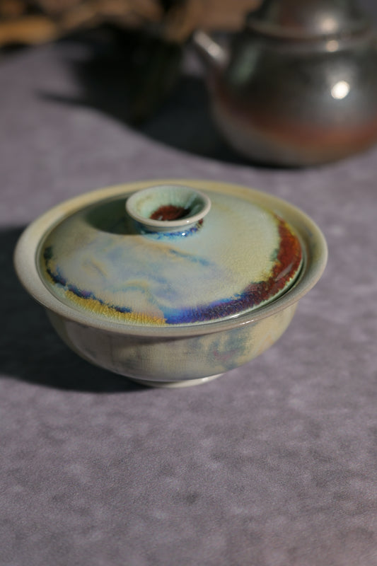 Unique Piece Wood-Fired "Flat Ingot" Gaiwan 110ml