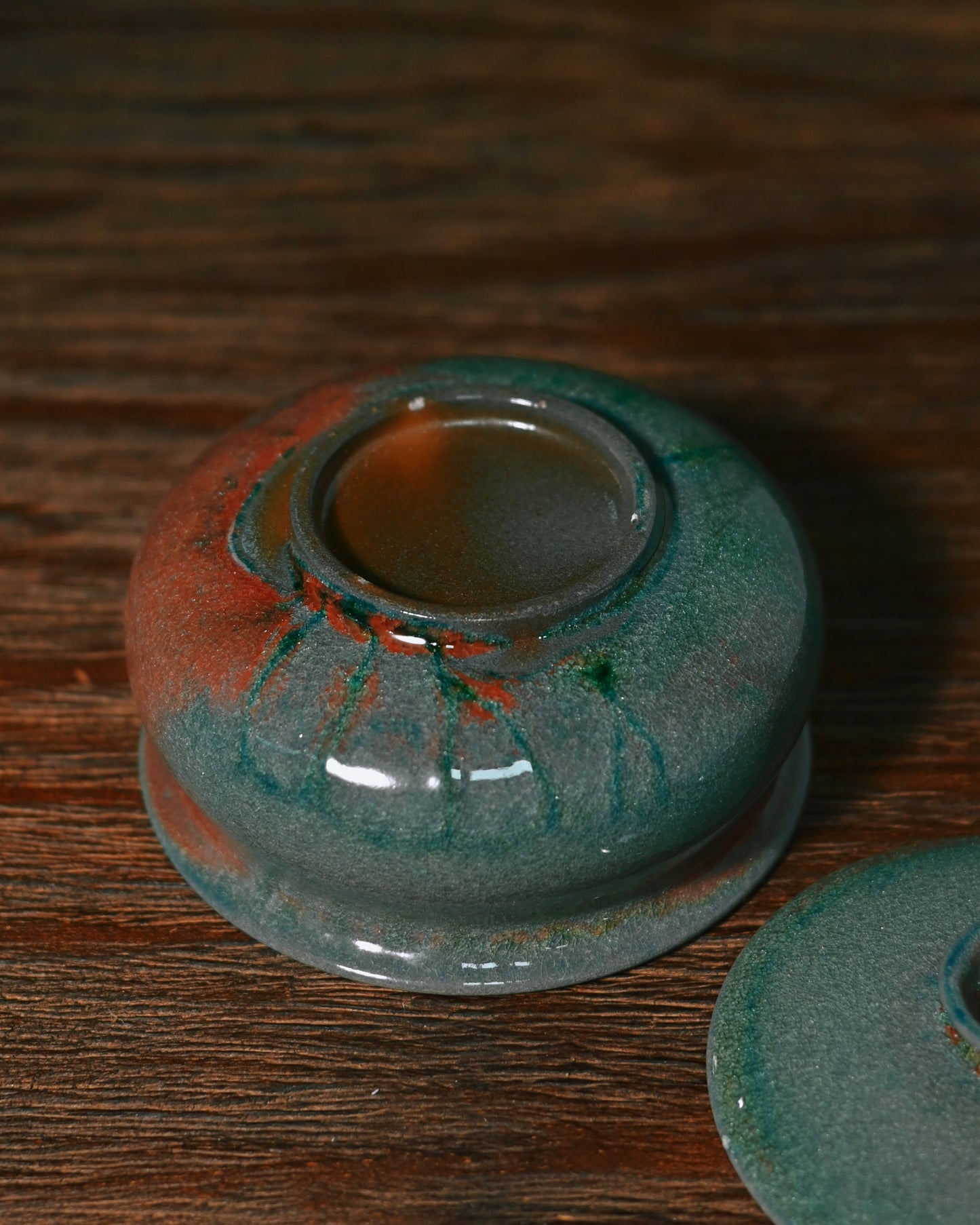 Unique Piece Wood-Fired Soda Kiln Kohiki Green Gaiwan 120ml