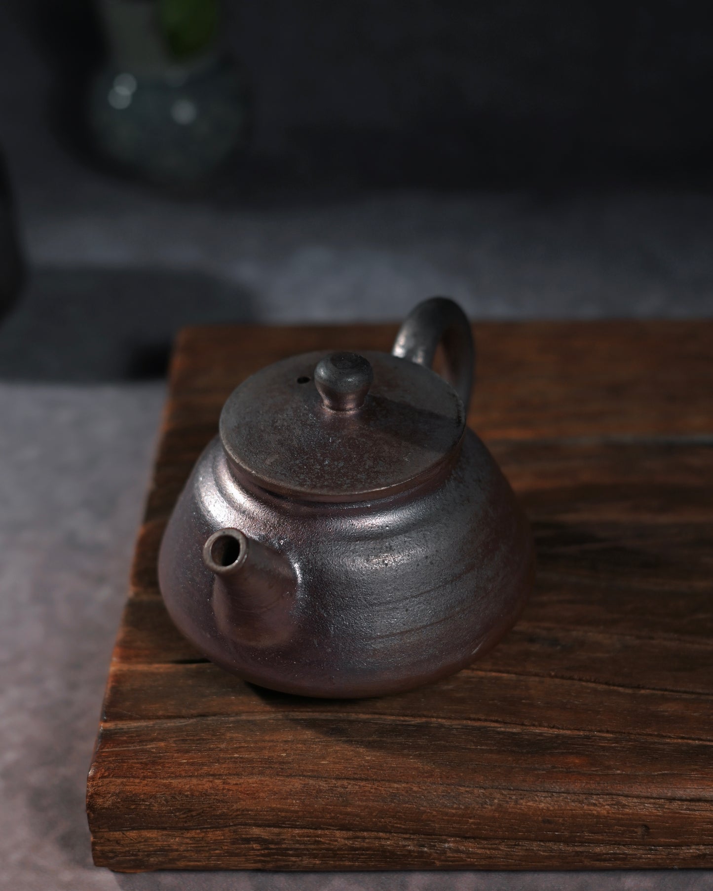 Unique Piece Handcrafted and Wood-fired Coarse Clay Teapot 150ml