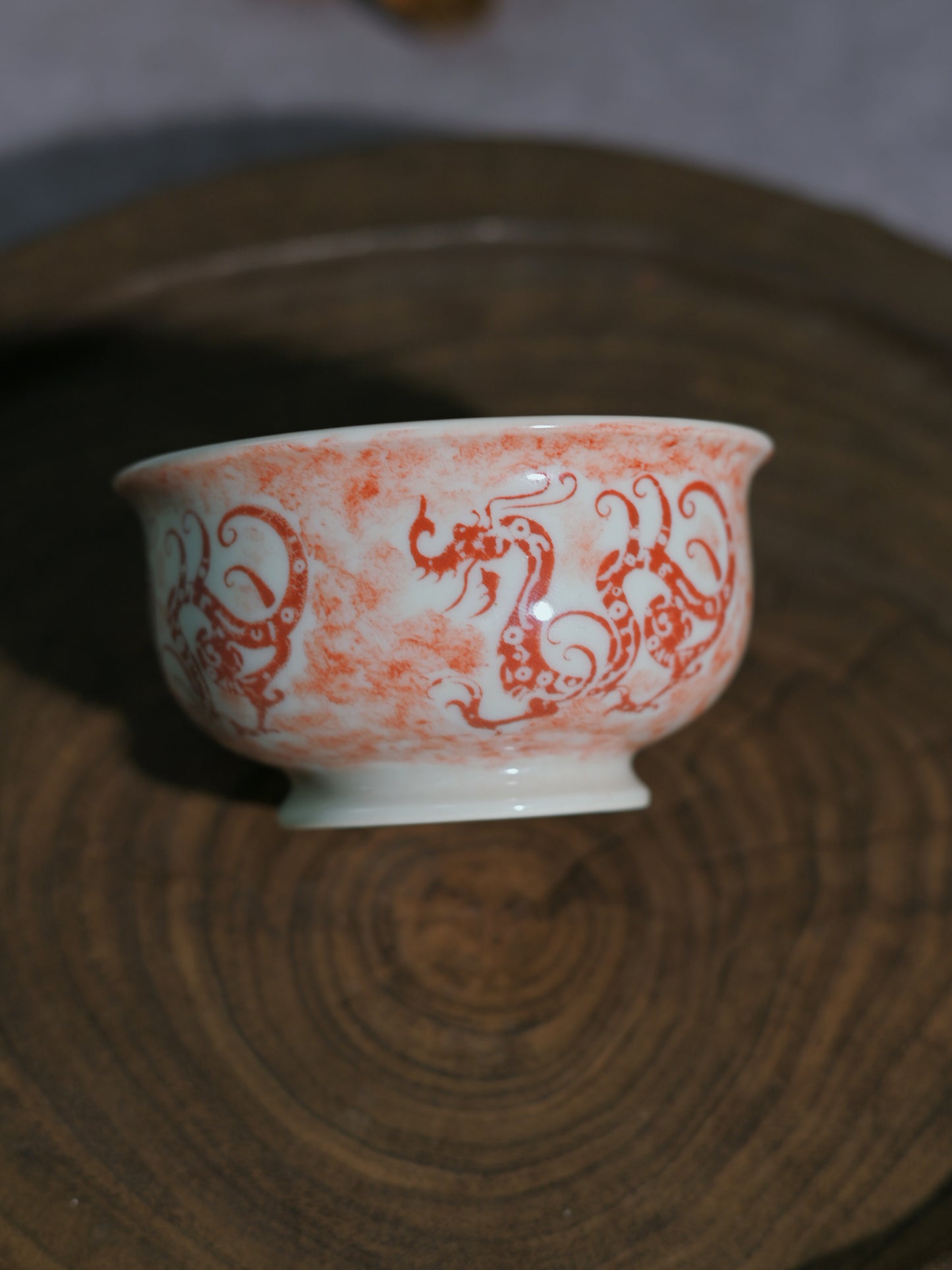 Unique Piece Jingdezhen Hand-Painted Underglaze Teacup 80ml