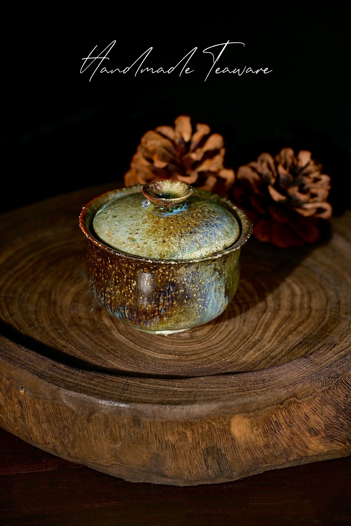 Unique Piece Wabi-Sabi Coarse Pottery Wood-Fired Gaiwan 130ml