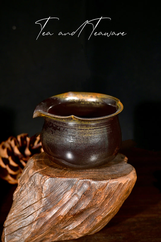 Unique Piece Wood-Fired Artisan Black Gold Mud Fairness Cup 200ml