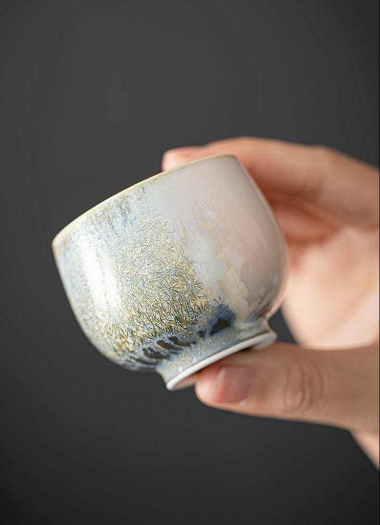 Kiln-Transformed Crystal Glaze Pine Needle Gaiwan
