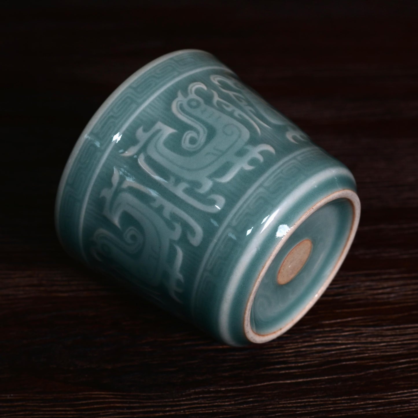 Longquan Celadon Celestial Blue Six-Phoenix Totem Master’s Cup