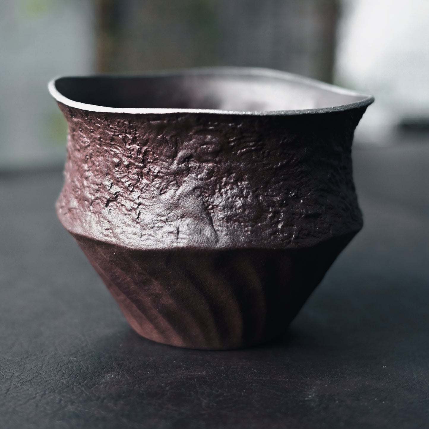 Wabi-Sabi Coarse Clay Tea Waste Bowl (500ml)  / Tea Rinsing Bowl