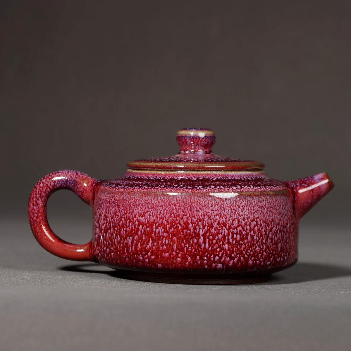 Jun Ware Snow-Flake Fish-Roe Glaze Handcrafted Teapot 200ml