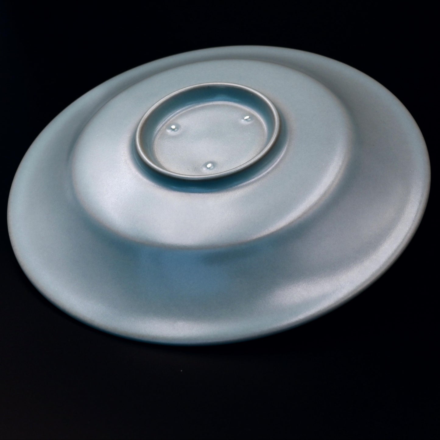 Unique Piece Ru Porcelain Archaistic Glaze Pot Saucer Vintage Sky Blue Plate / Tea tray