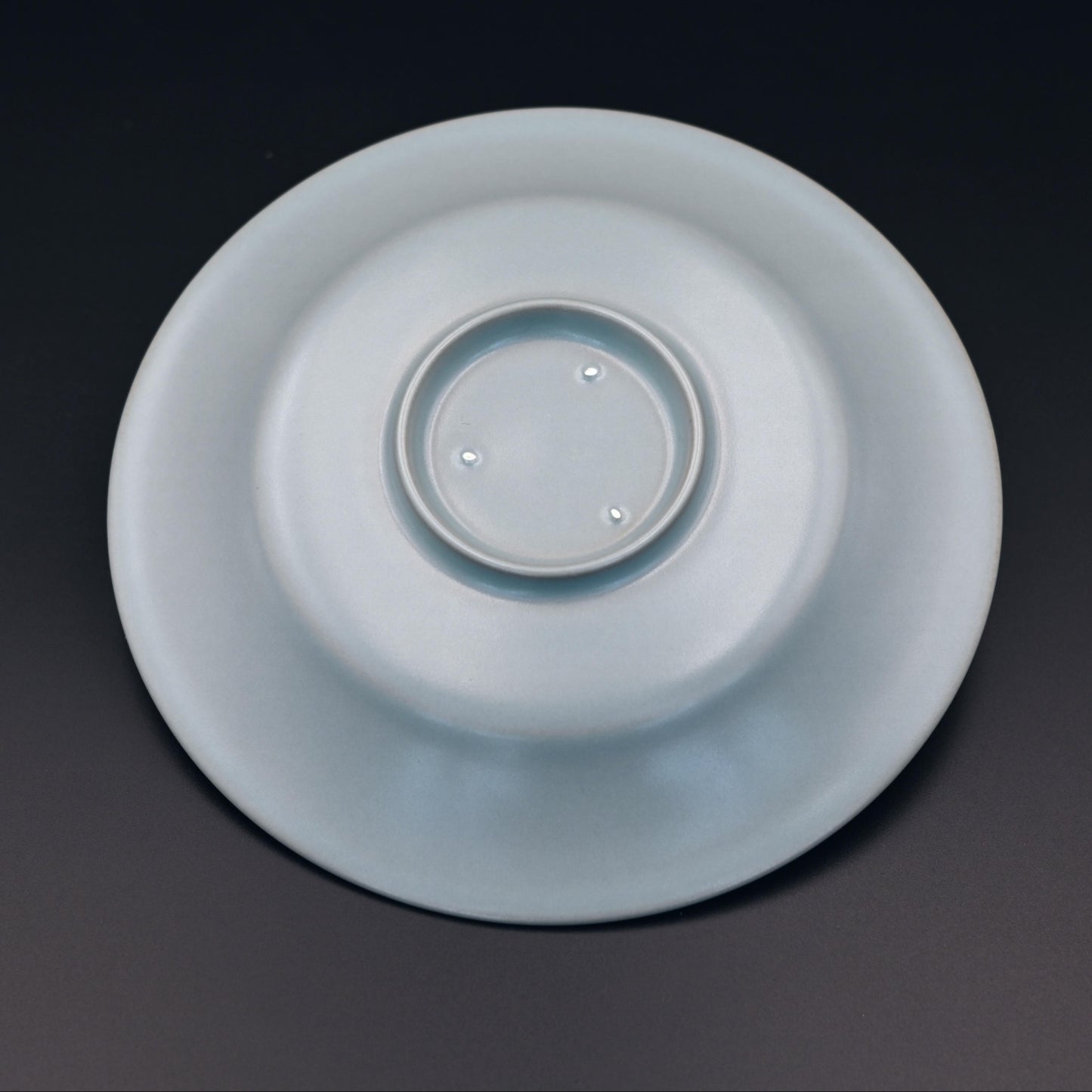 Unique Piece Ru Porcelain Archaistic Glaze Pot Saucer Vintage Sky Blue Plate / Tea tray