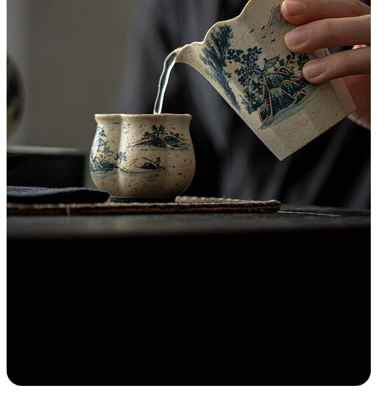 Luxury Blue and White Porcelain Fair Cup for Tea Ceremonies and Gifting
