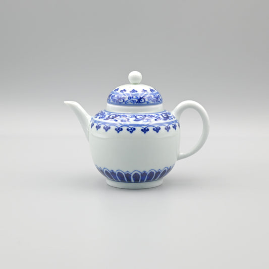 Ming dynasty inspired floral motif design with classical symmetrical composition