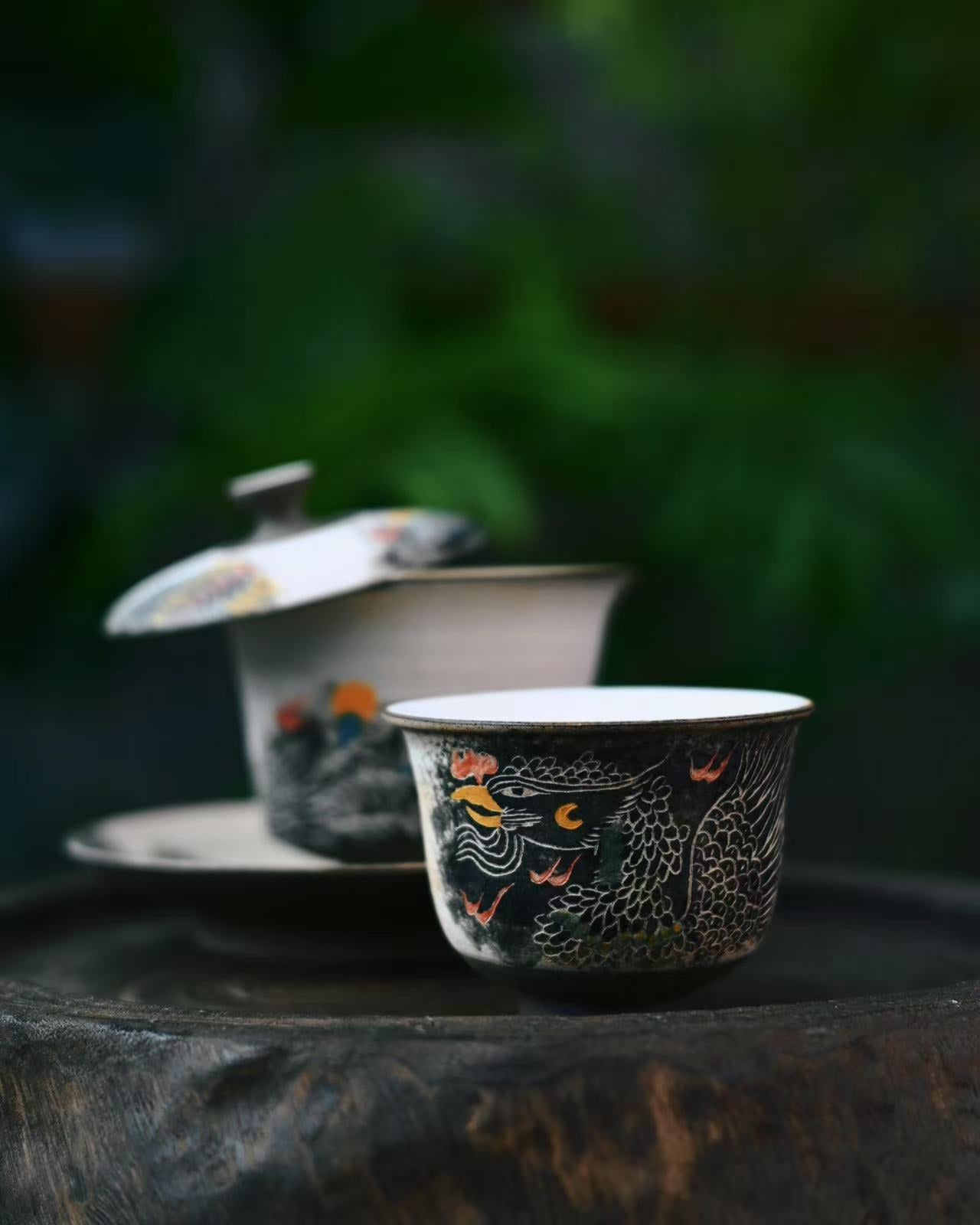 Handmade tea set from Jingdezhen