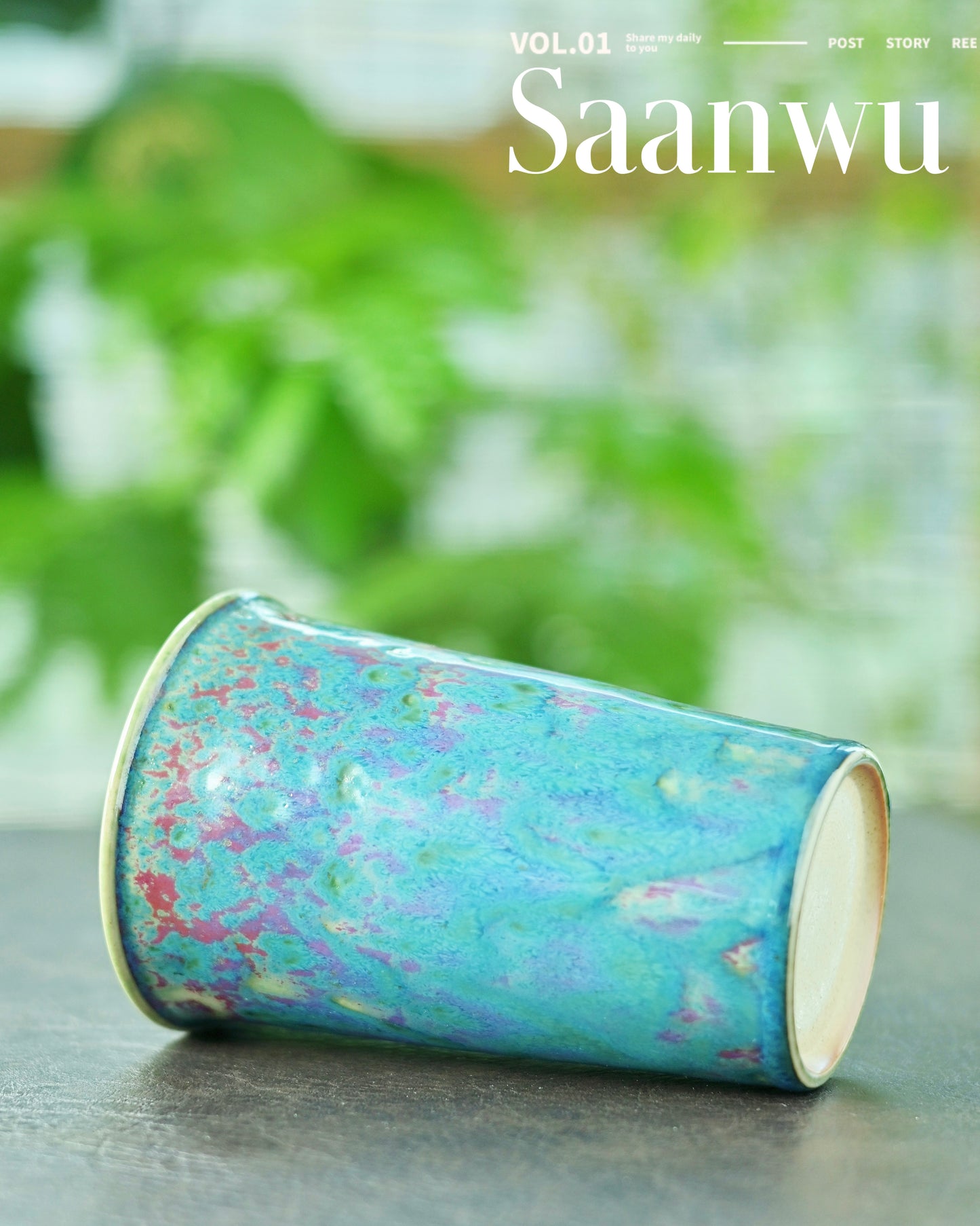 Large capacity ceramic tumbler for drinking