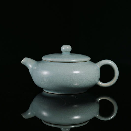 Ru Porcelain Vintage Glaze Archaized Teapot