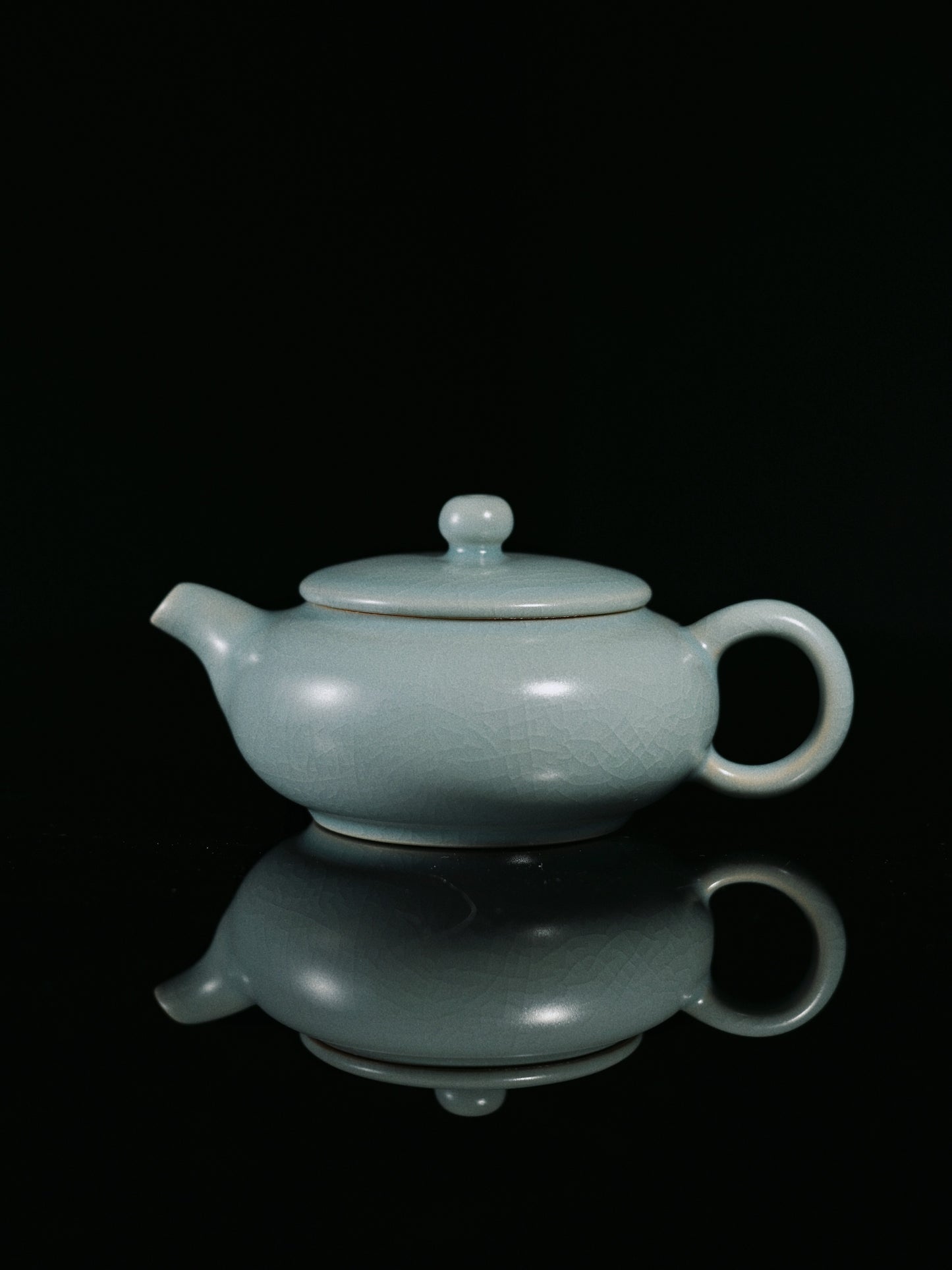 Ru Porcelain Vintage Glaze Archaized Teapot
