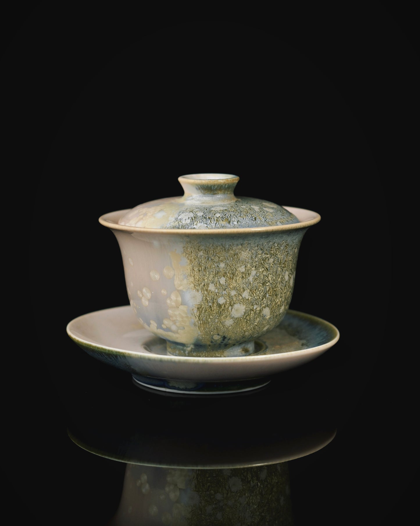Kiln-Transformed Crystal Glaze Pine Needle Gaiwan
