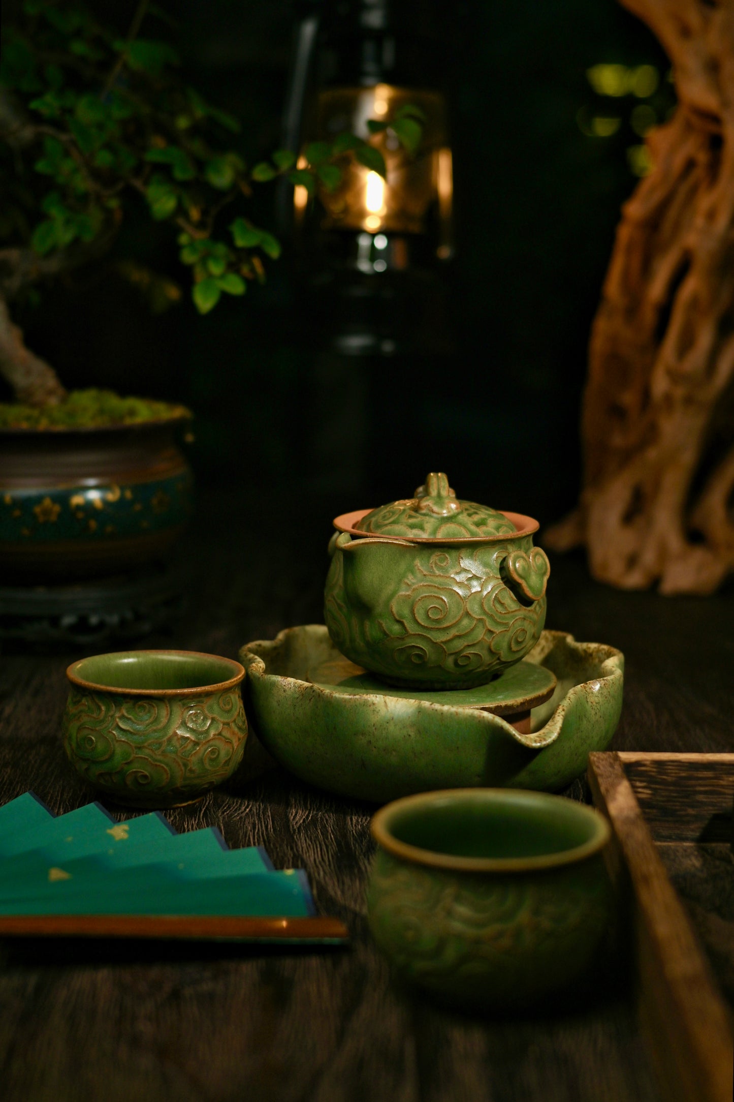 Chinese style Ruyi pattern tea set