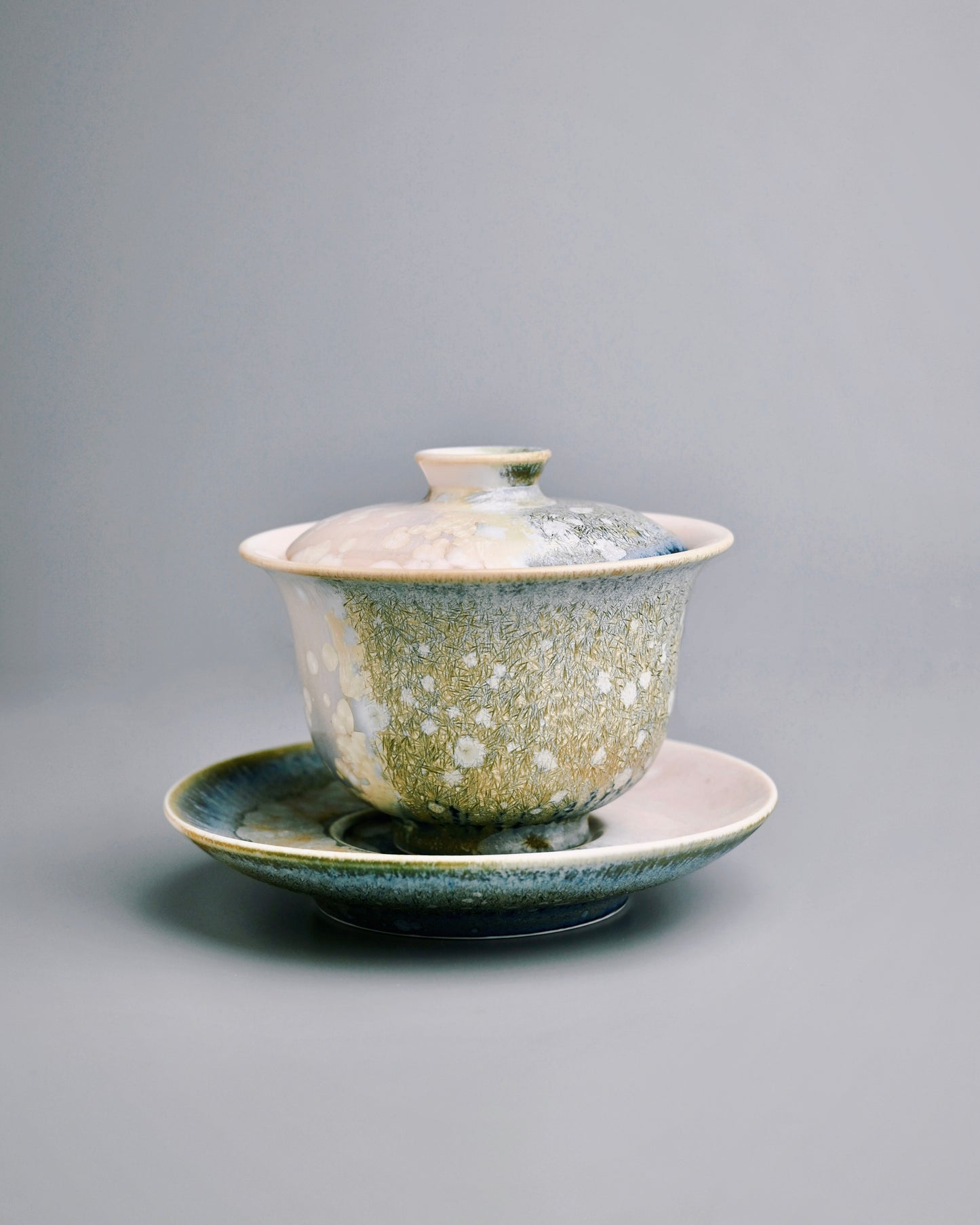 Kiln-Transformed Crystal Glaze Pine Needle Gaiwan