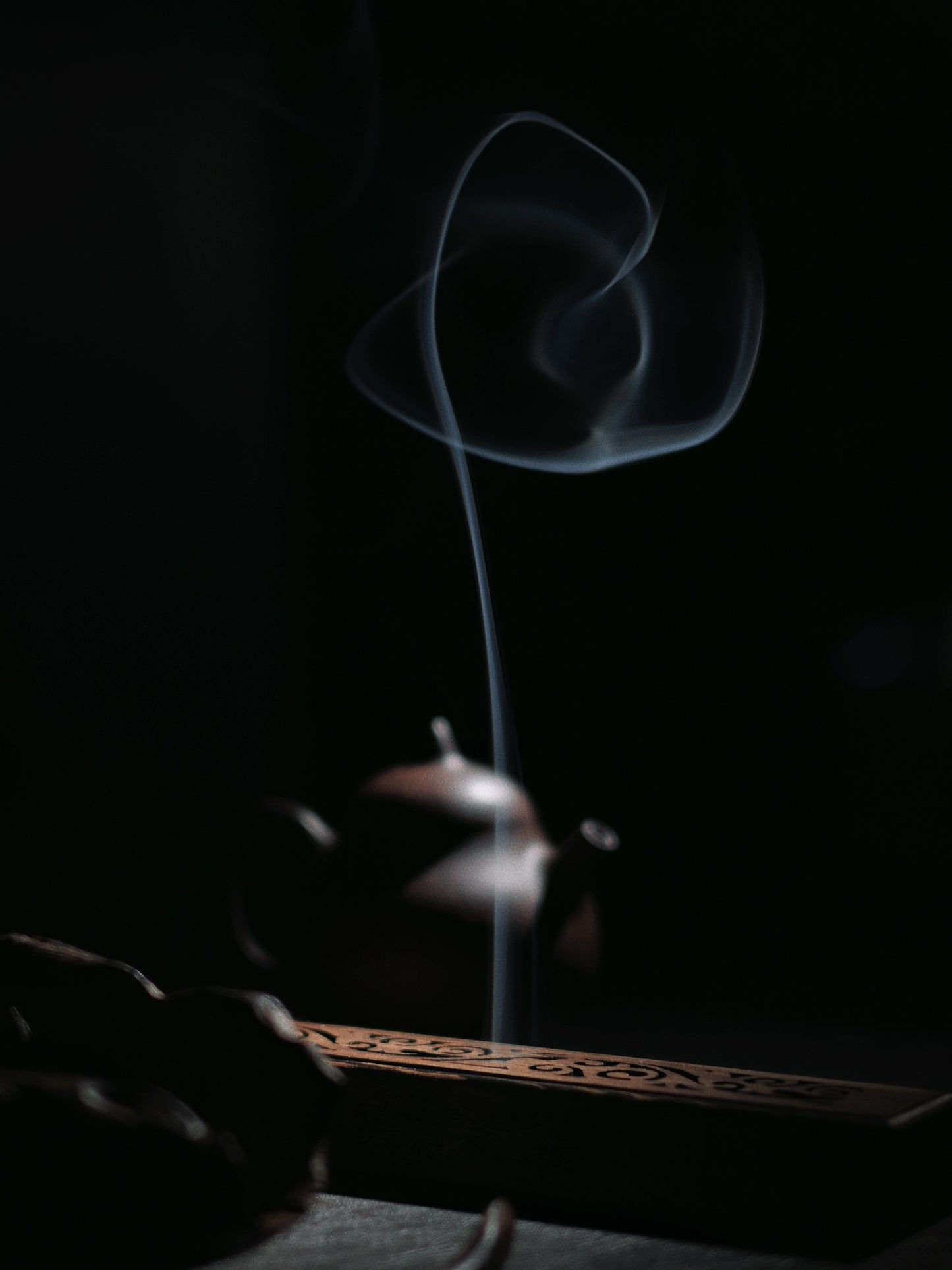 Hollow Carved Wenge Wood Incense Sticks Burner