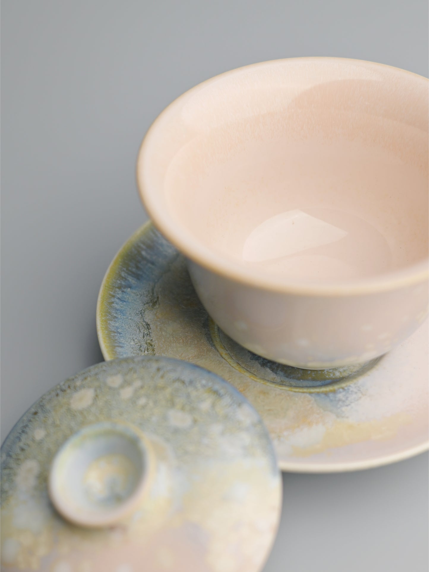 Kiln-Transformed Crystal Glaze Pine Needle Gaiwan