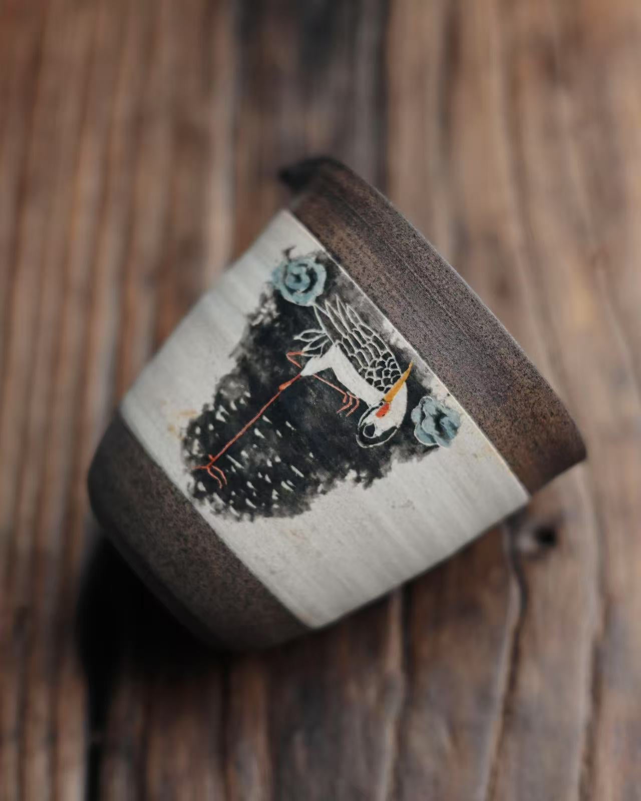 China ink-wash style ceramic cup
