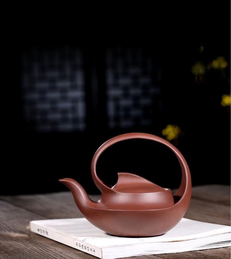 Yixing Teapot Purple Clay Hand Made Qu Pot