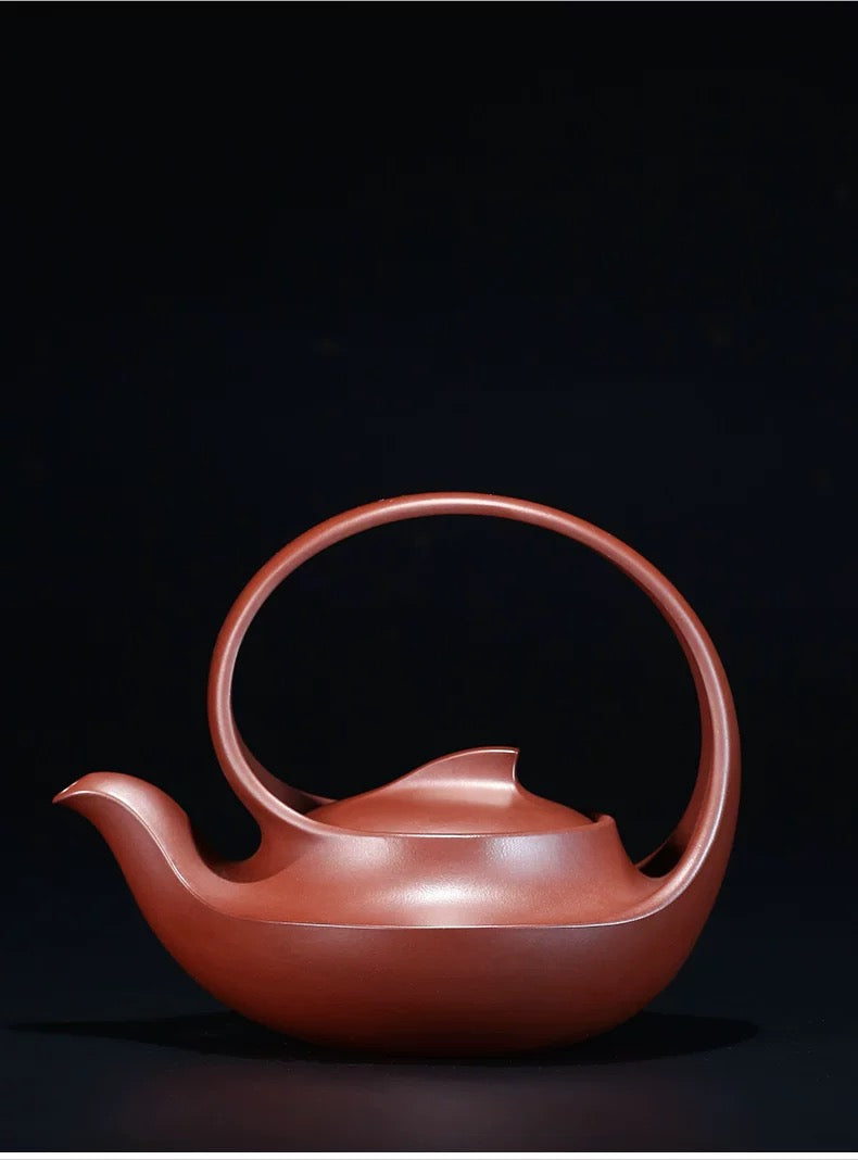 Yixing Teapot Purple Clay Hand Made Qu Pot