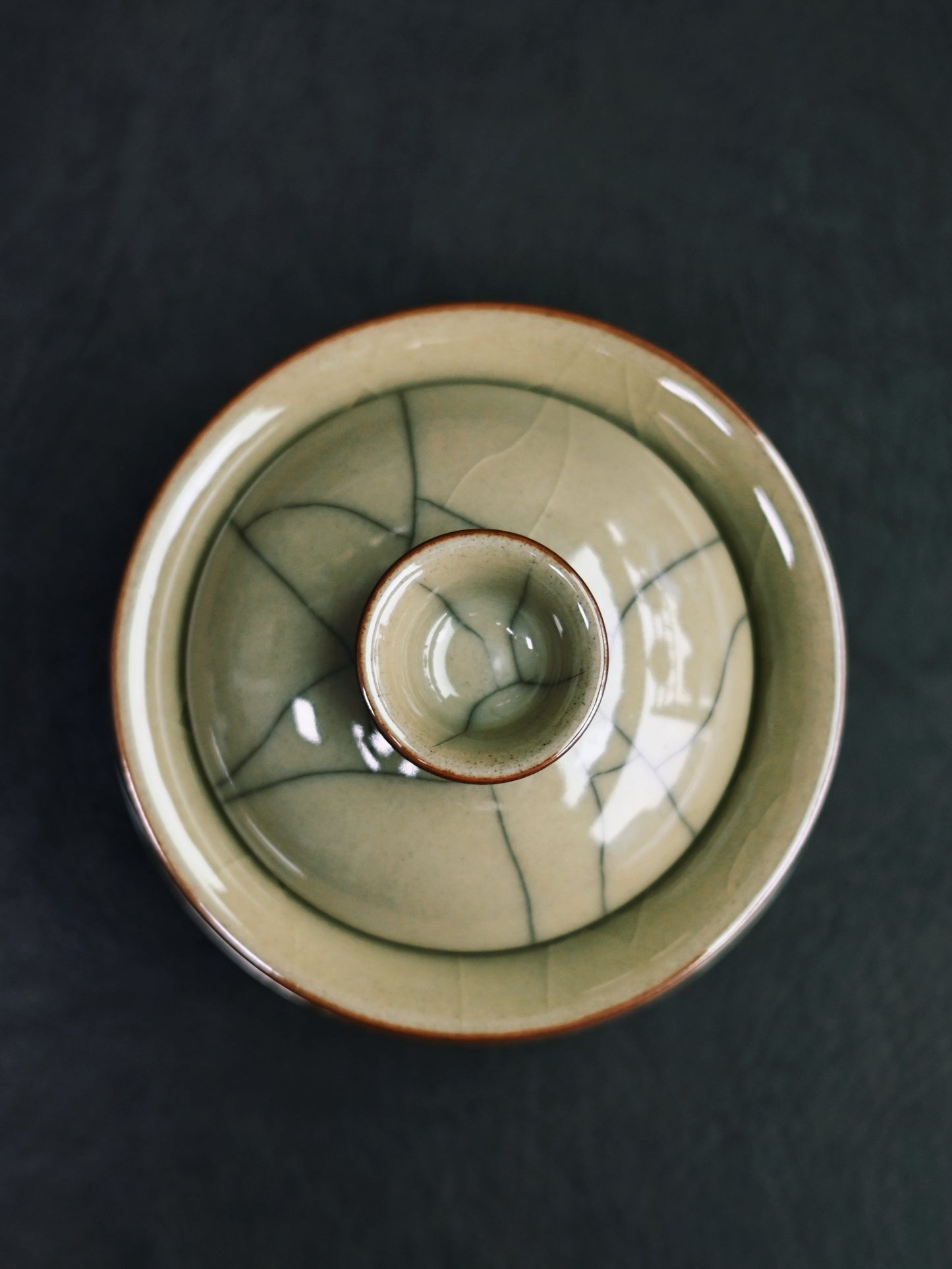 Longquan Celadon Ge Kiln Gaiwan