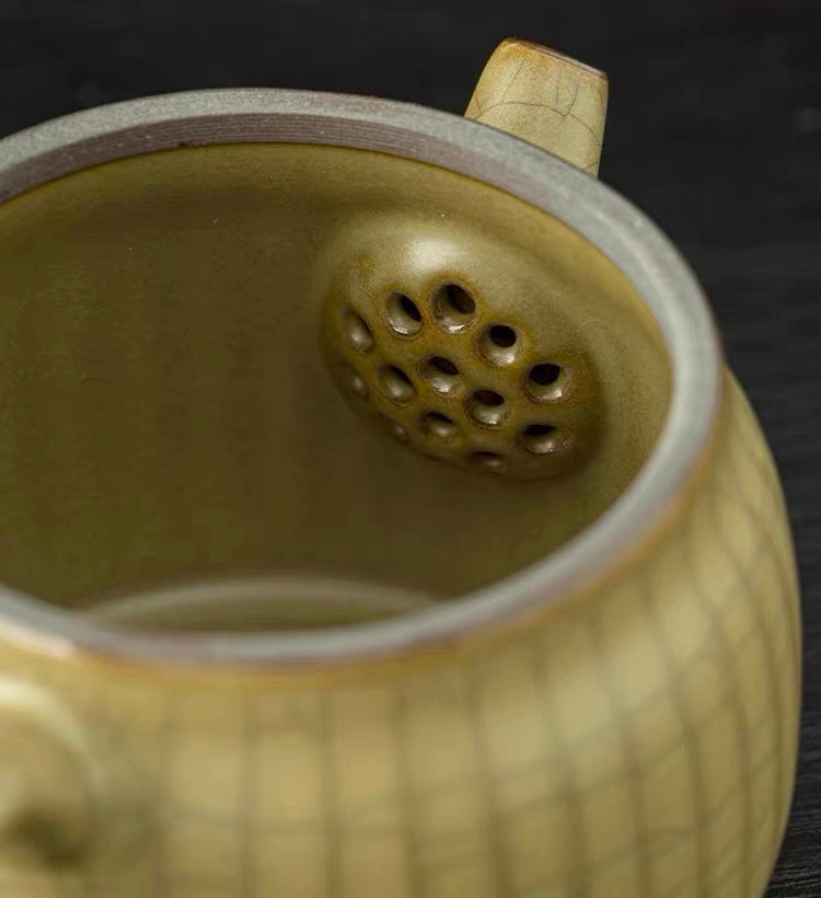 12 Pcs Full Set Longquan Celadon Ge-Kiln Tea Set