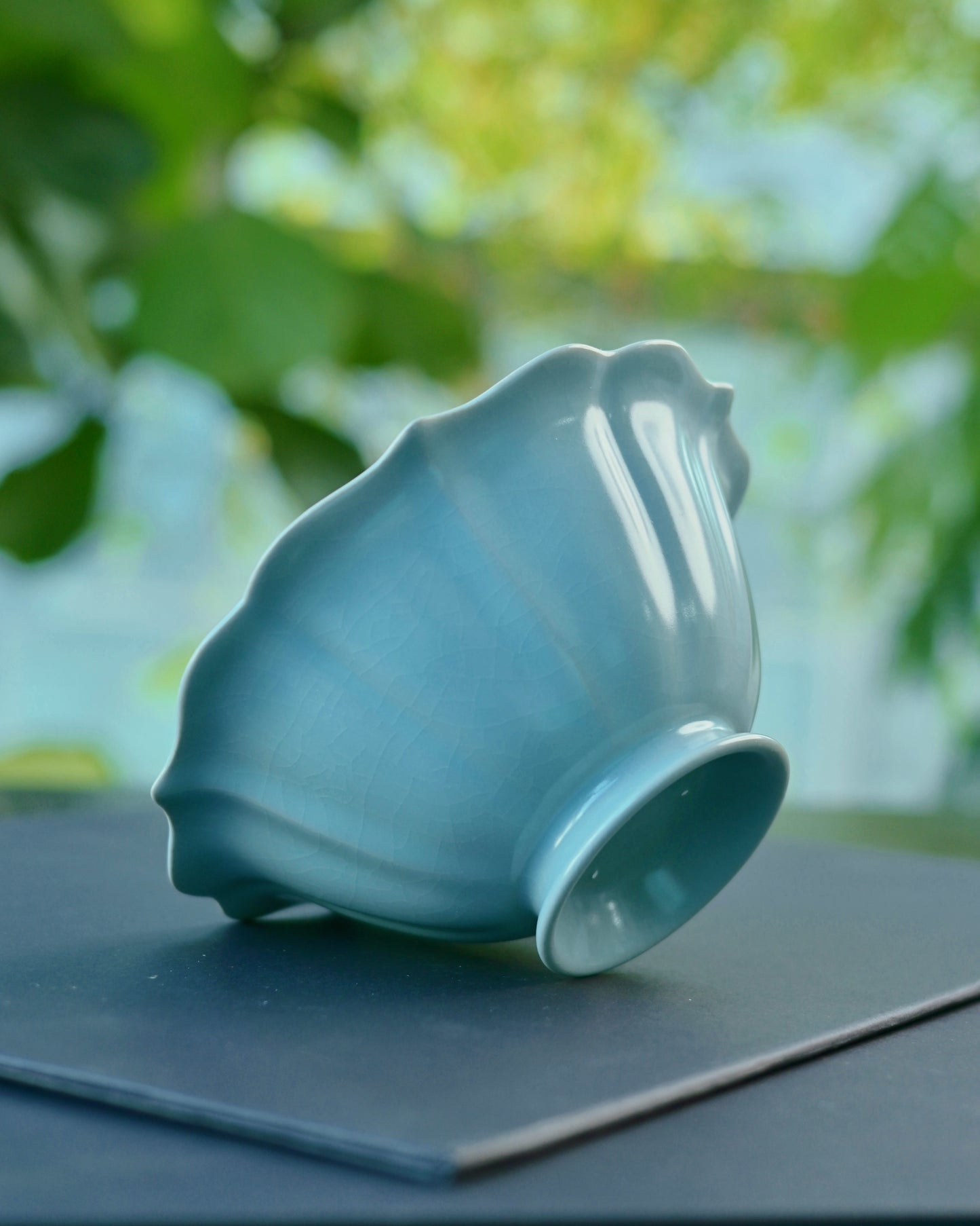 Northern Song ceramic revival piece recreating imperial Ru ware aesthetics