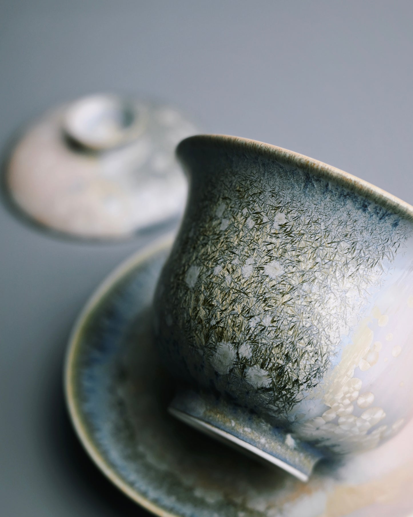 Kiln-Transformed Crystal Glaze Pine Needle Gaiwan