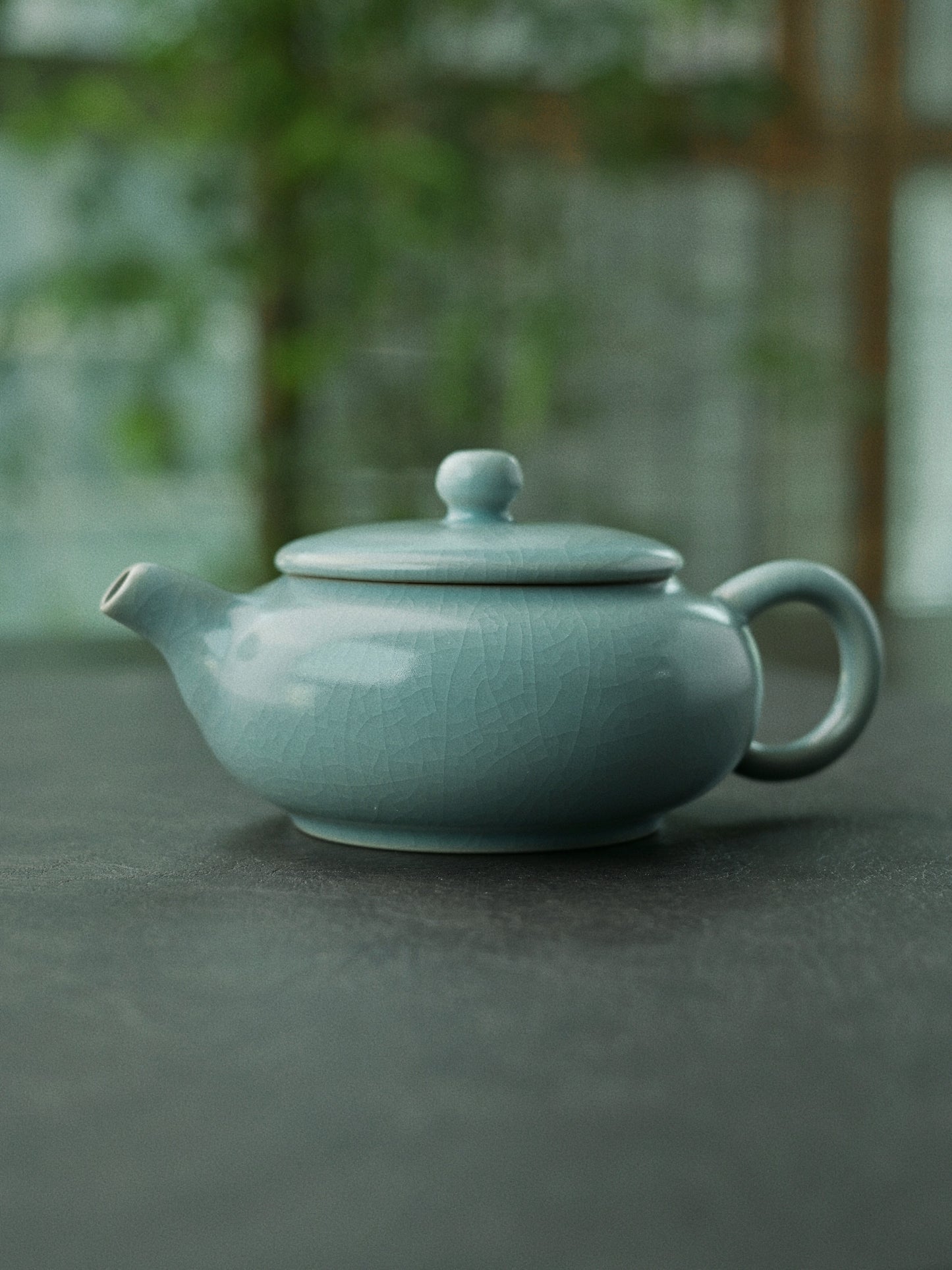 Ru Porcelain Vintage Glaze Archaized Teapot
