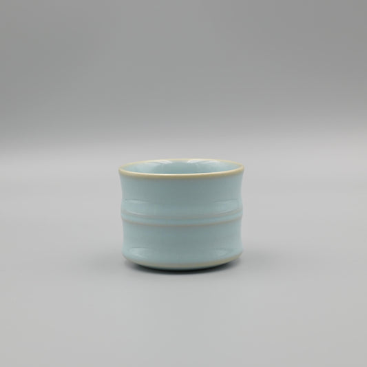 Saanwu Ru ware sky-blue glaze bamboo shape teacup for tea ceremony