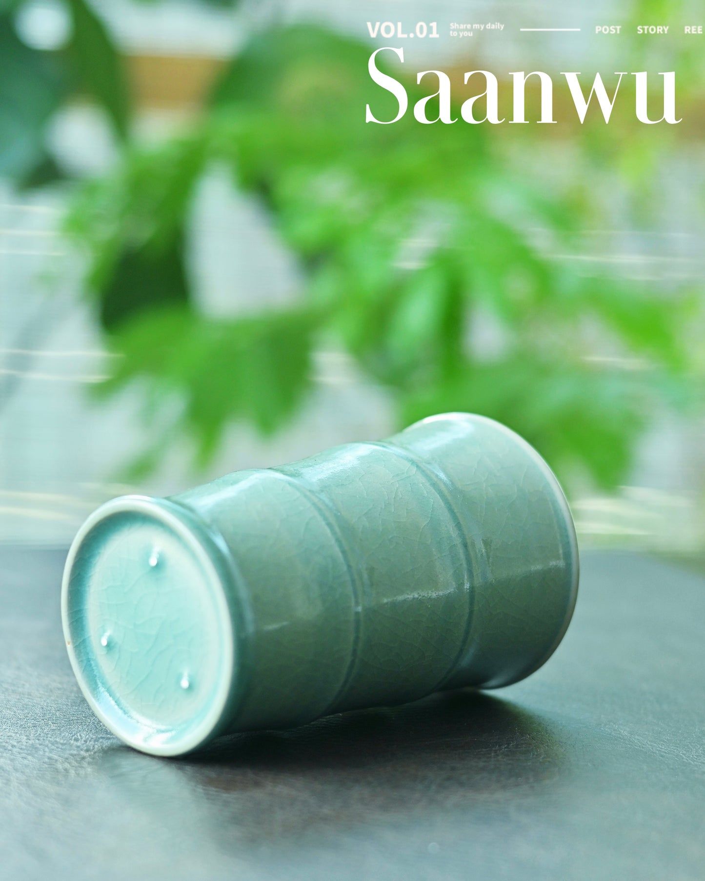 10 oz Celadon tumbler cups