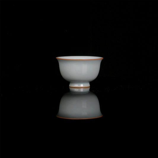 Chinese Ru porcelain cup with sky-blue glaze