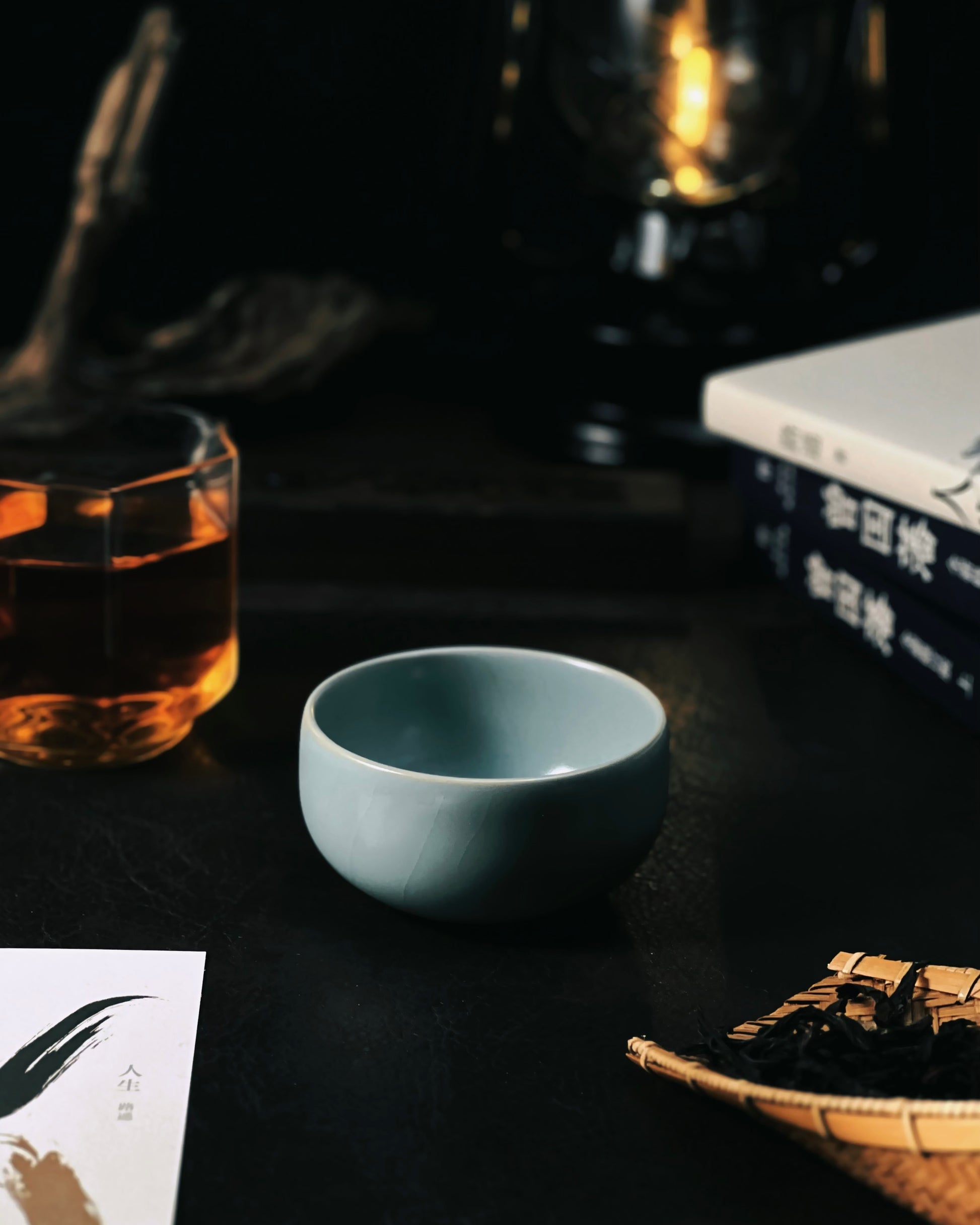 Ru ware of Song Dynasty archaize glaze teacup with sky blue glaze