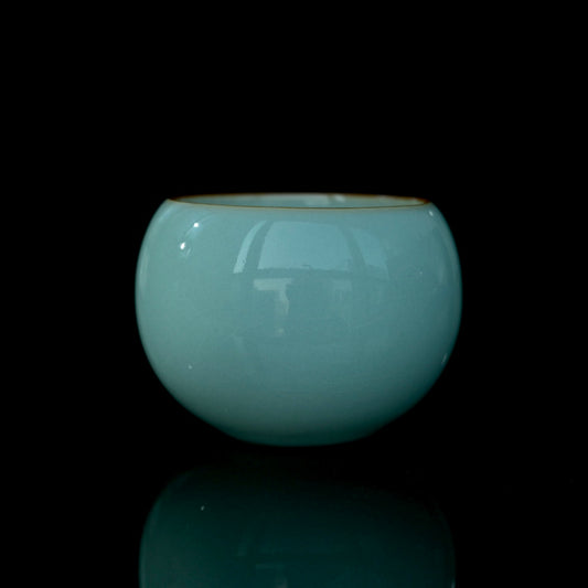 Ru Yao (Ru ware or Ru kiln) porcelain egg shaped teacup with crackle glaze from Ruzhou, China