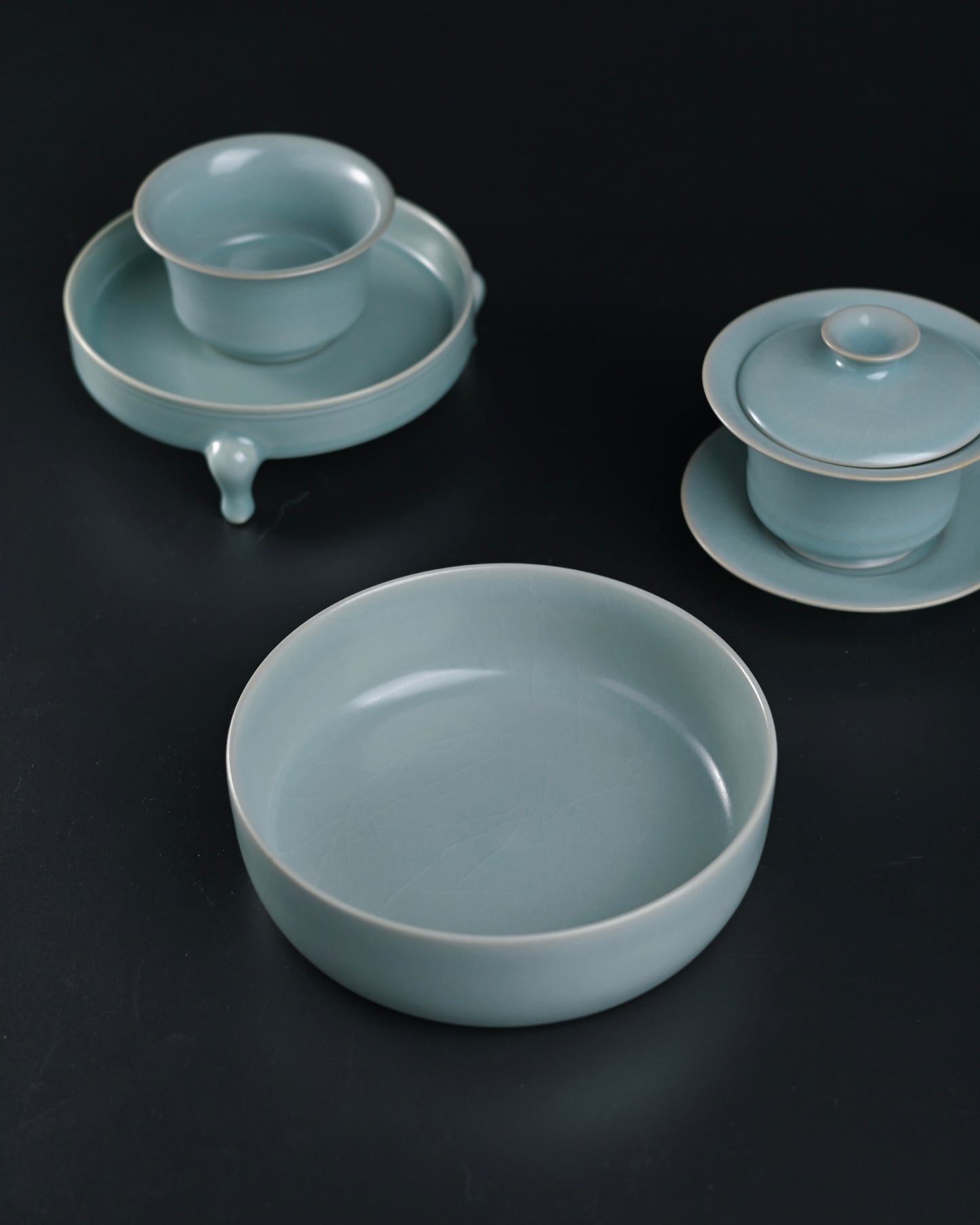 Ru ware reproduction featuring delicate pale blue glaze and refined proportions for collectors