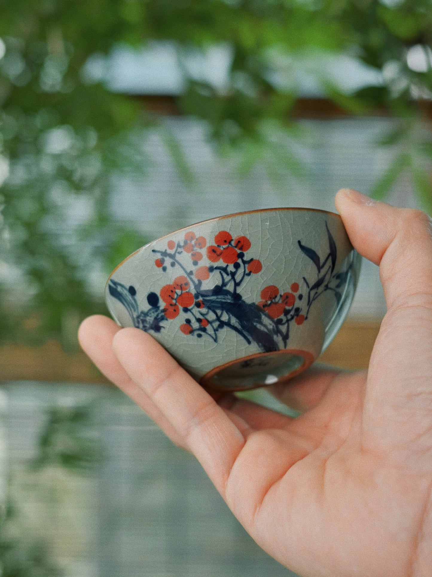 Jingdezhen Hand-Painted Plum Blossom Underglaze Pu-erh Tea Cup / Teapot