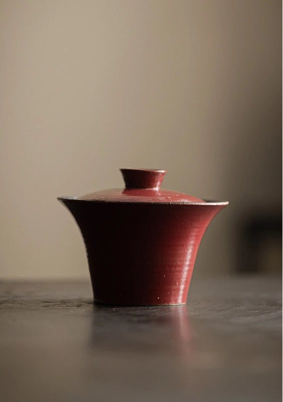Handcrafted Coarse Clay Gaiwan – Wabi-Sabi Kohiki Design