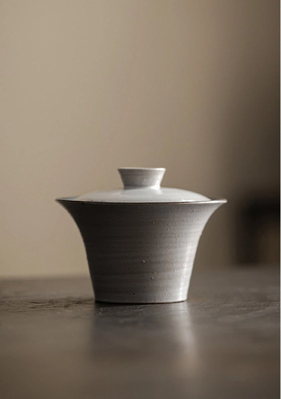 Elegant Handmade Gaiwan – Wabi-Sabi Kohiki Coarse Clay