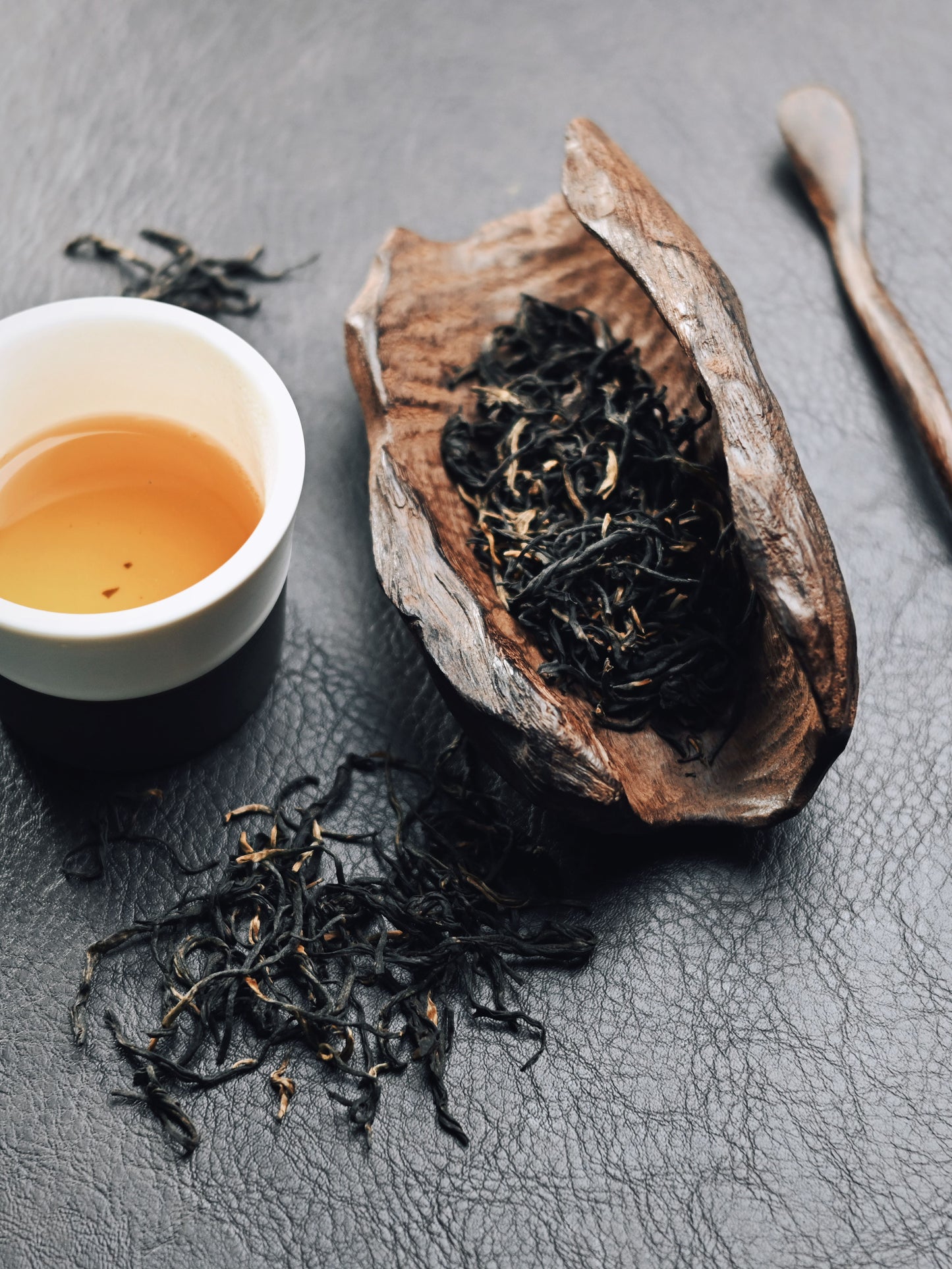 Hand-Carved Wabi-Sabi Irregular Wooden Tea Scoop