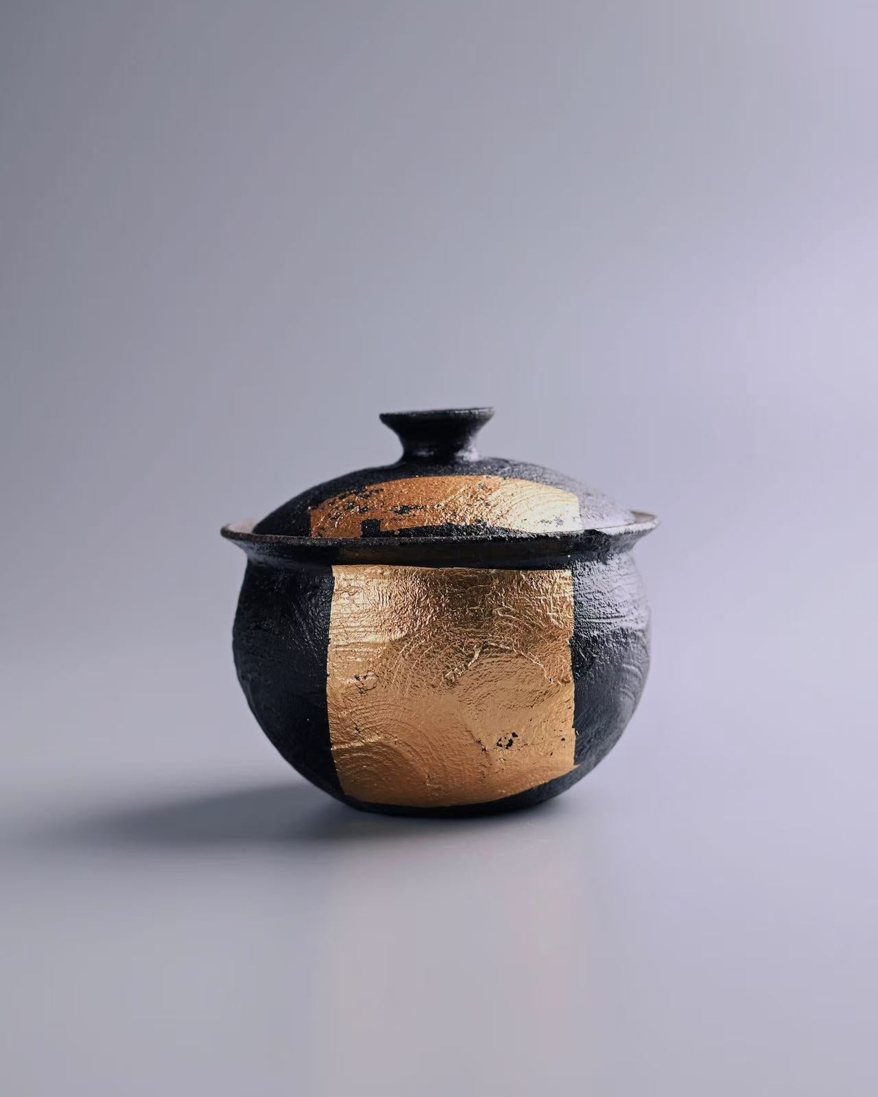 Japanese zen style lacquer painting tea bowl for tea session, 120ml capacity