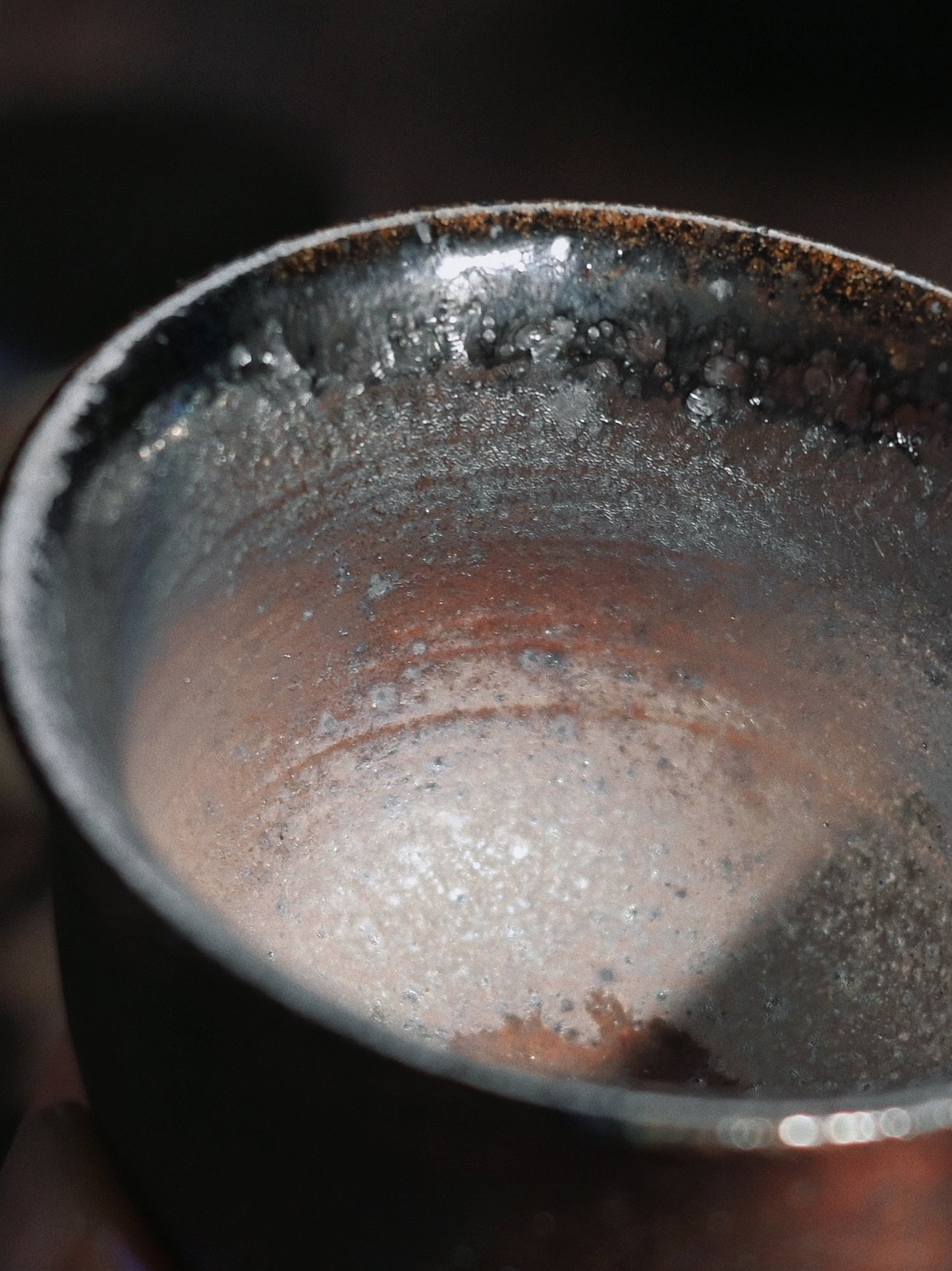Wabi-Sabi Style Wood-fired Ash Glaze Master Cup Bizen Yaki