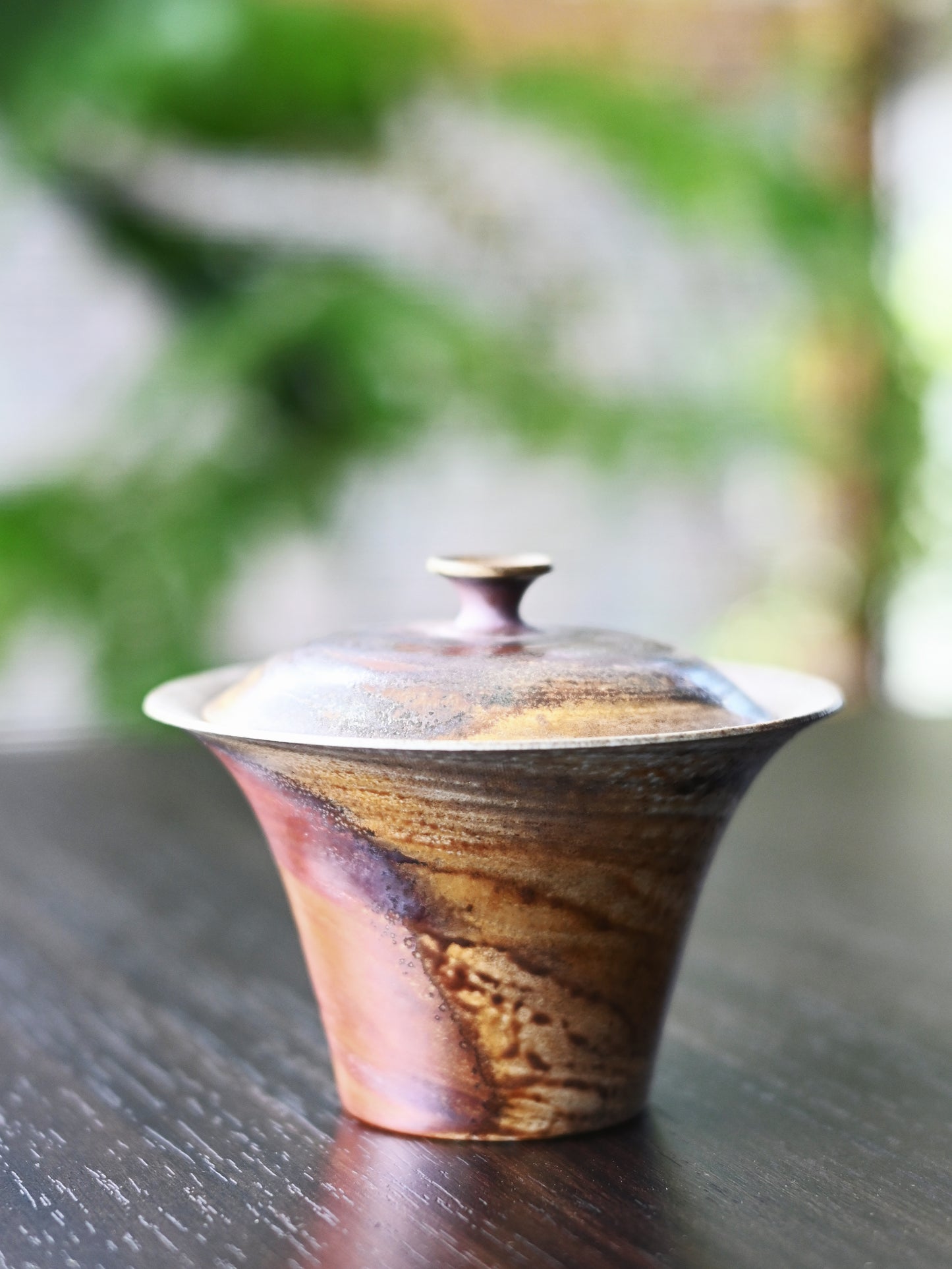 Unique Piece Jingdezhen Wood-Fired Horseshoe Gaiwan
