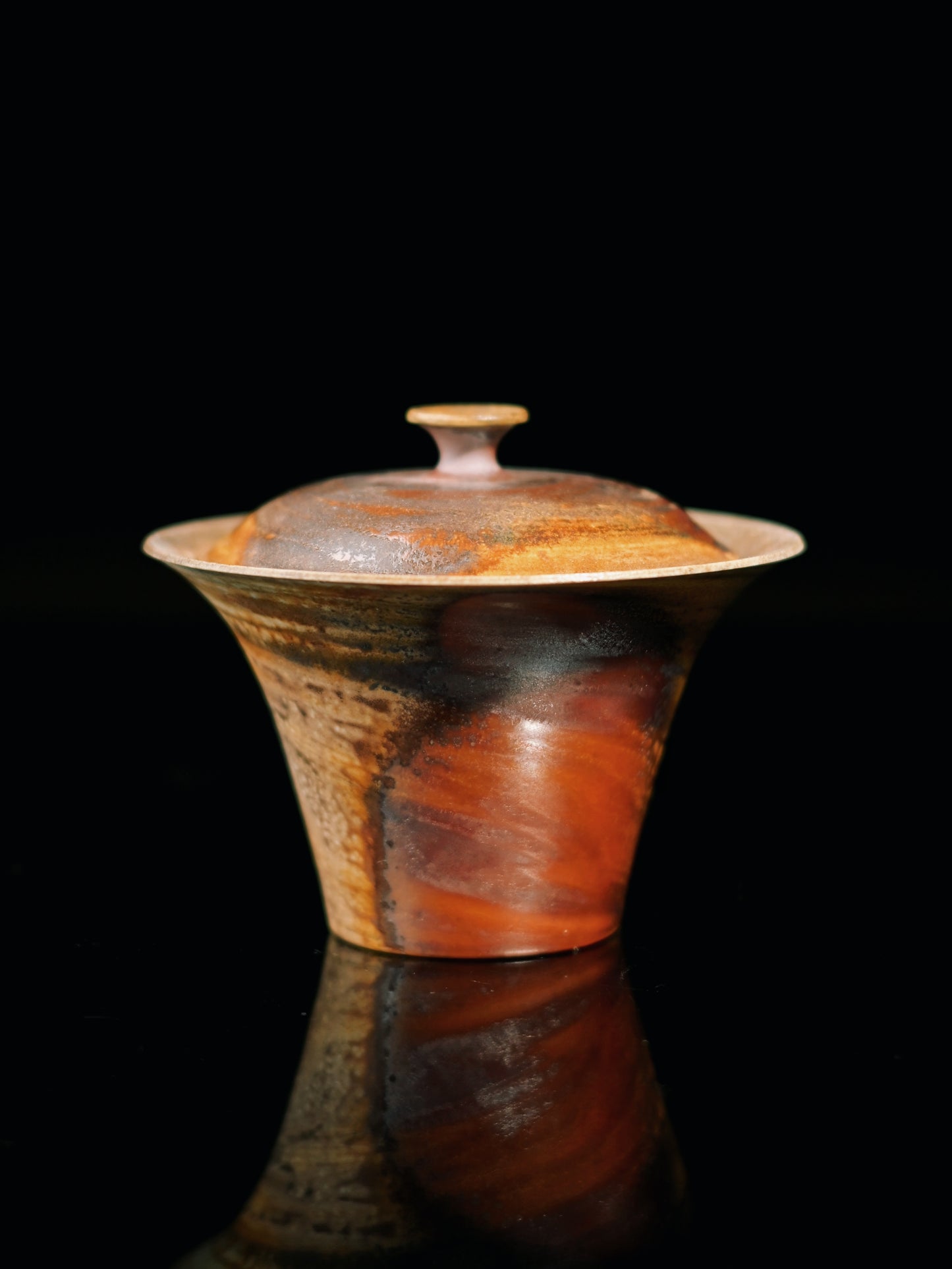 Unique Piece Jingdezhen Wood-Fired Horseshoe Gaiwan