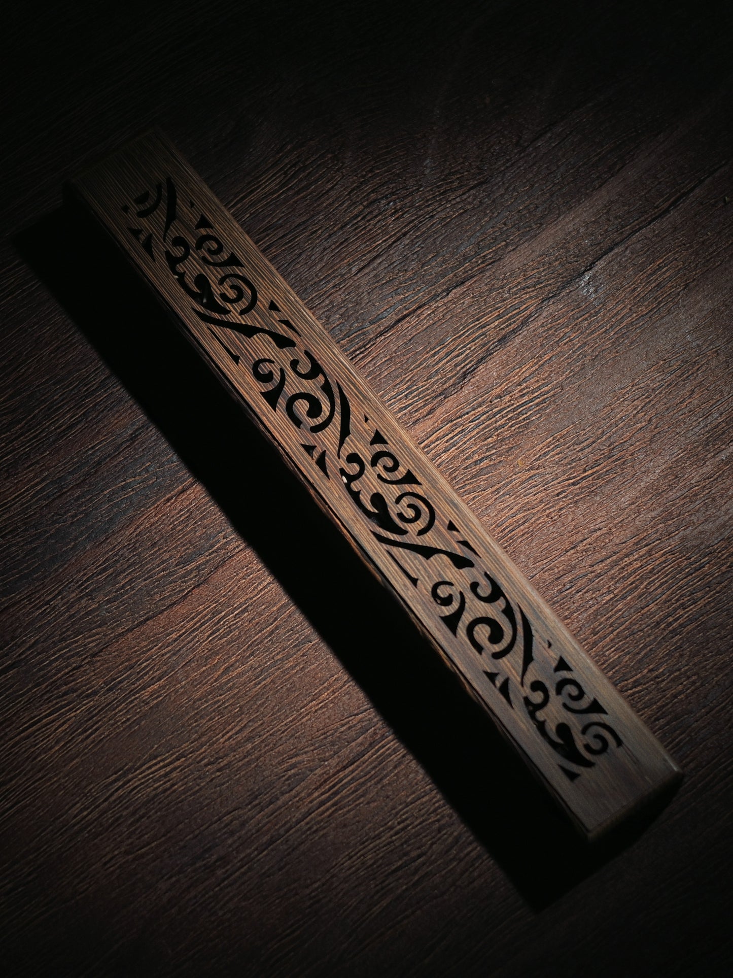 Hollow Carved Wenge Wood Incense Sticks Burner